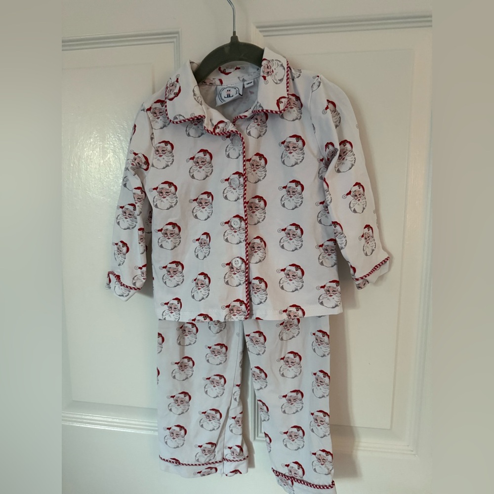 Little Louanne Santa pajama set 18m